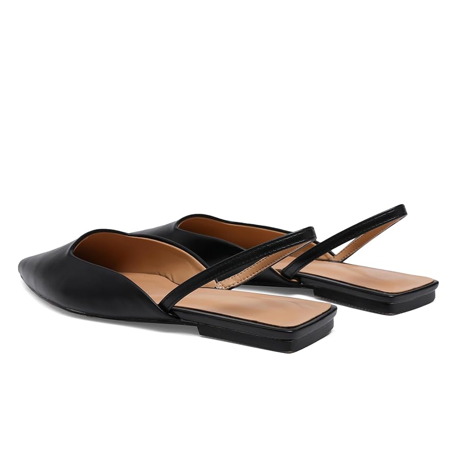 靴 Pointed Sling Back Mules Amazon.com | Riekhany Slingback Flats for Women Slip On